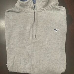 Vineyard Vines Gray quarter Zip-Up Sweater YL 16
